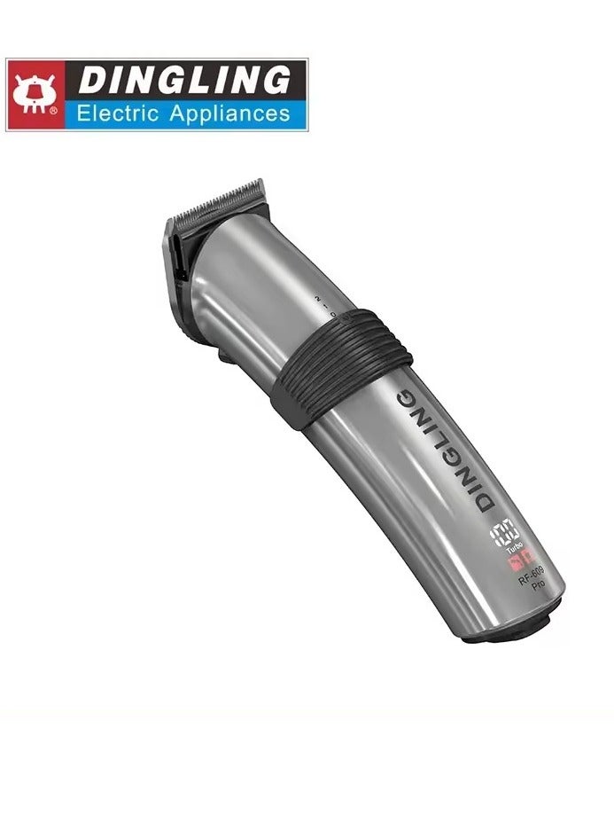 DINGLING Professional Electric Hair Clipper with Blade Men's Hair Trimmer RF-609PRO Silver  - Image 3