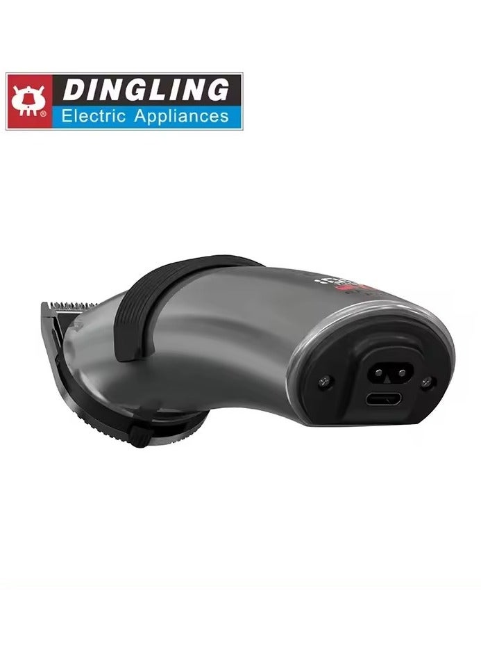 DINGLING Professional Electric Hair Clipper with Blade Men's Hair Trimmer RF-609PRO Silver  - Image 4