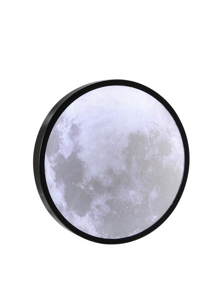 KUYING 2-In-1 Wooden Frame Moon Makeup Mirror And Light  - Image 1