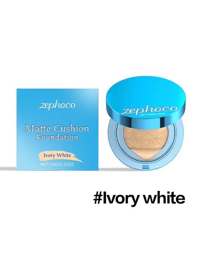 زيفوكو وسادة هواء كريم إصلاح البشرة بلون العاج الأبيض المطفي - مرطب، خفيف الوزن، ناعم، تغطية طبيعية، تفتيح، يدوم طويلاً - Image 2