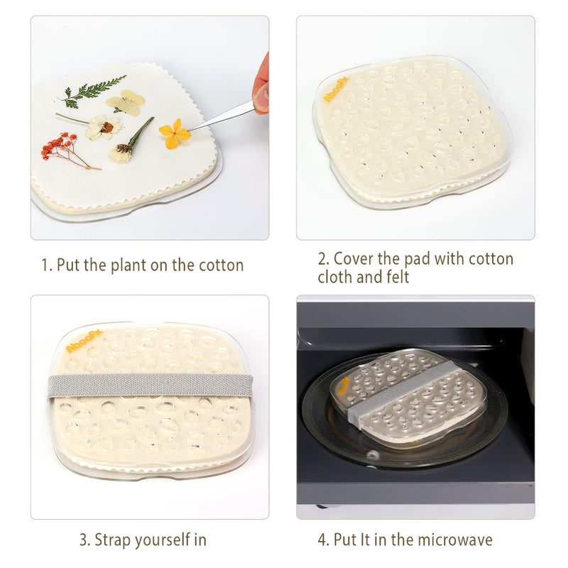 Aboofx Aboofx Microwave Flower Press, Quickly Flower Pressing Kit, 6.3 x 6.3 inch Microwave Flower Pressing Kit for Adults Fast Making Pressed Plant Specimen DIY Arts and Crafts  - Image 5