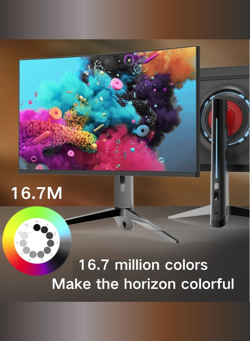 HILUKE 27 Inch 165Hz Curved Gaming Monitor, Full HD 1080P, Frameless 1800R Screen, FreeSync & Eye-Care HDMI & DP Ports (Black) - Image 3