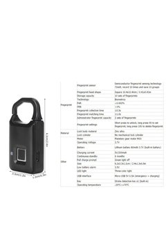 KASTWAVE P4 Fingerprint Lock - Small, Lightweight Padlock for Anti-Theft Security with Fingerprint and Password Access, Ideal for Suitcases, Travel Luggage, Backpacks, Bags, Warehouse Doors  - Image 5