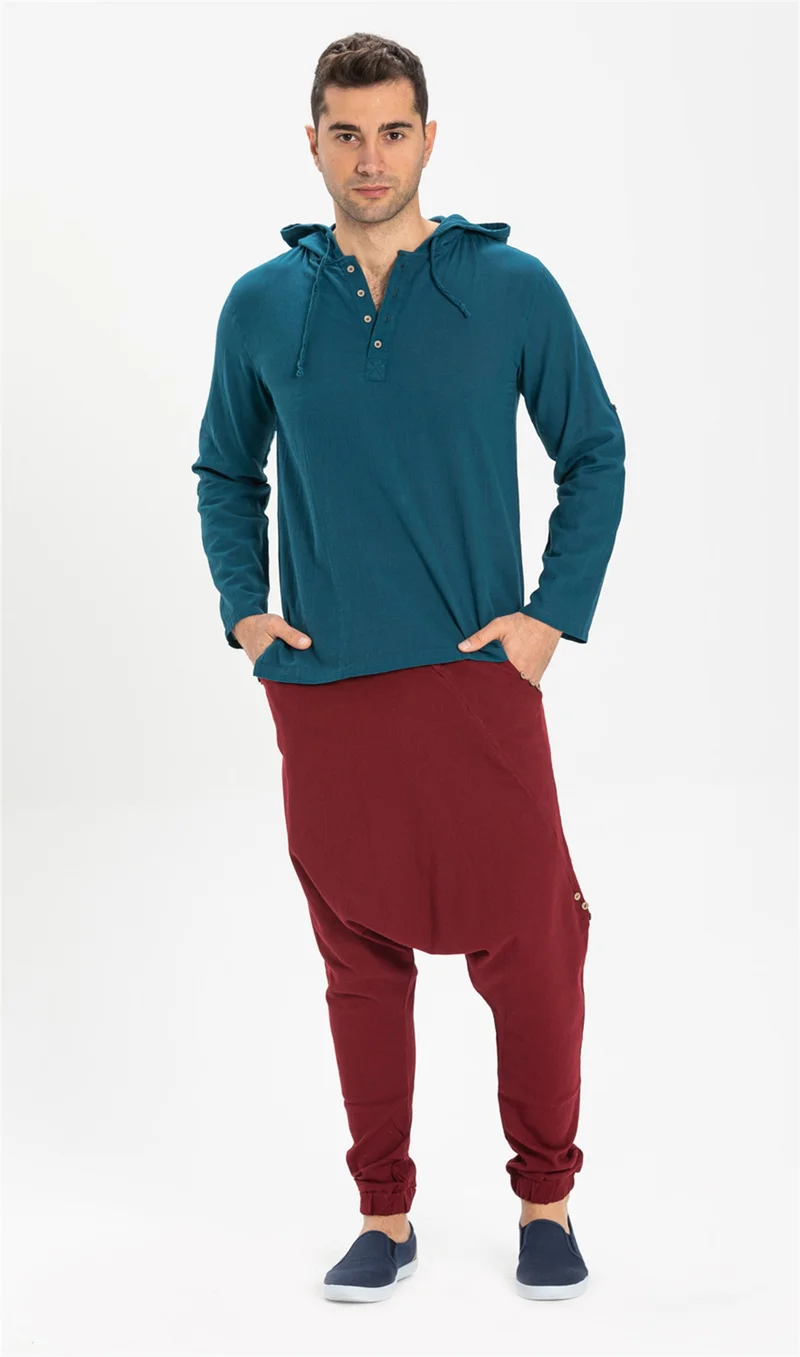 اليش شيل بيزي Şile Bezi Çift Cepli Kapüşonlu Erkek Sweatshirt Petrol Ptrl