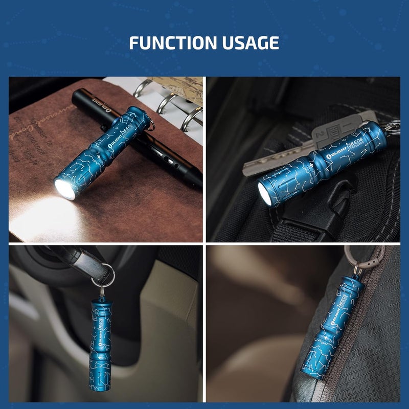 OLIGHT i3E EOS Pocket Torch - 90 Lumens EDC Flashlight, Compact Keychain LED Mini Torch (Astral Cobalt) - Image 5