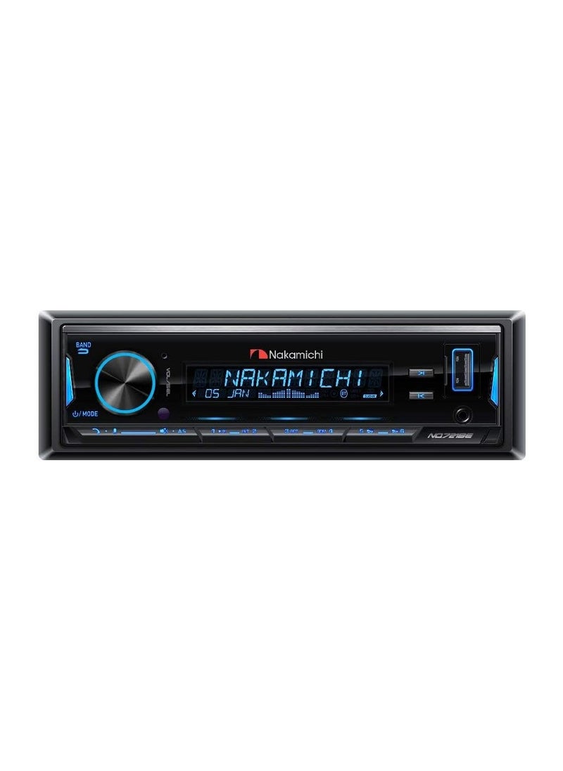 NAKAMICHI Nakamichi NQ921B 1-DIN CD/MP3/USB Car Stereo In-Dash Receiver with Bluetooth – your perfect companion for the road! Designed to elevate your driving experience, this sleek and versatile car stereo boasts an array of impressive features. With a power supply requirement of DC 12V and a maximum power output of 50W × 4CH, get ready to enjoy a powerful audio performance that will transform your drive into a concert on wheels. The unit's dimensions of 178×160×50mm make it a seamless fit for your dashboard, and at just 1.3 kg, it's both lightweight and compact. Equipped with a 10A fuse, you're ensured safe and reliable usage.  - Image 1