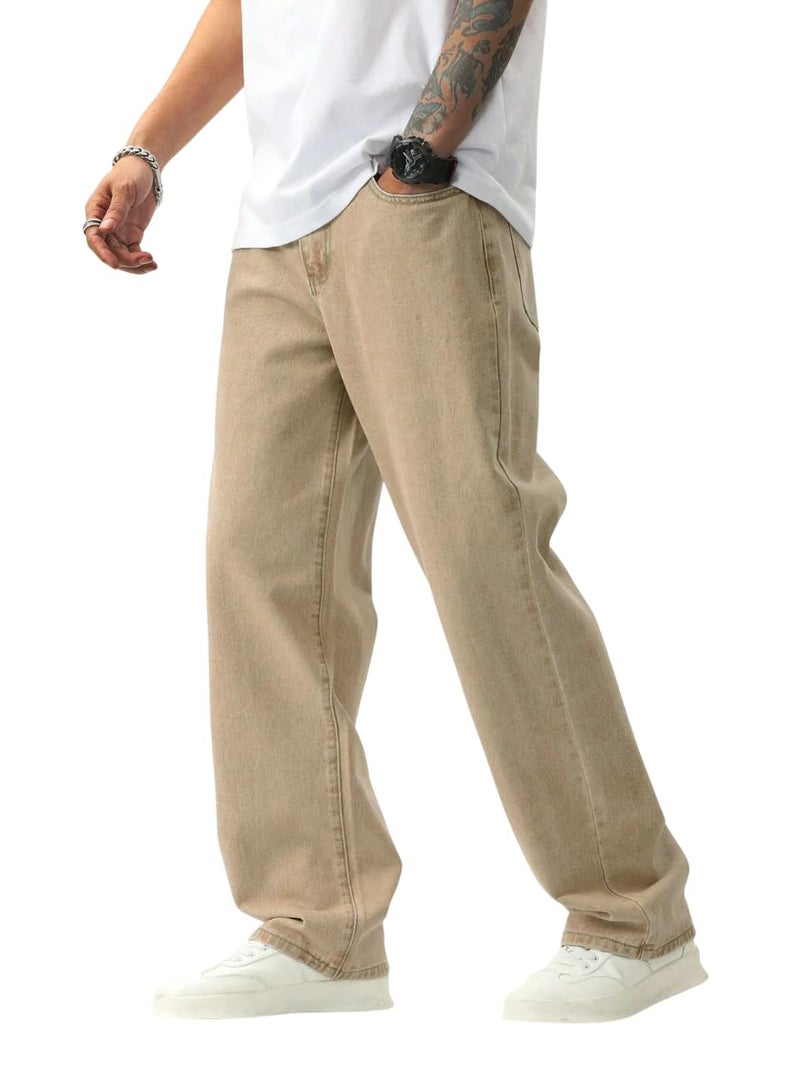 JVX Jeans for Men || MenJeans || MenJeans Pants || DenimJeans (NJJ-05) (in, Numeric, 34, Khakhi) - Image 1