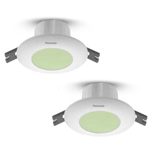 Panasonic 5 Watt LED Deep Junction Downlighter, LED Downlight with 85mm Cut Out, BIS & ROHS Certified, 4KV Surge Protection, Green Light (PDLM3405G-2) - Image 1