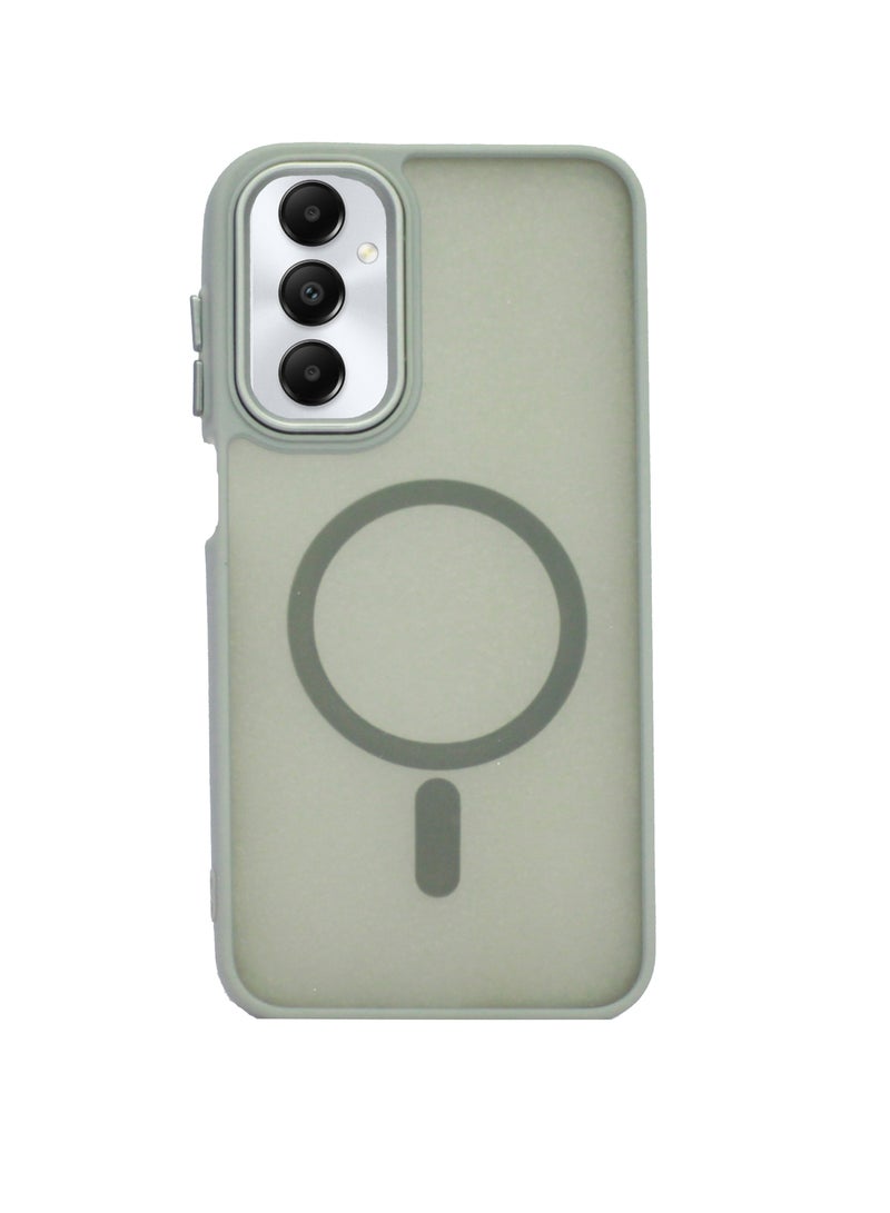 Compatible with Samsung Galaxy A15 Case - Slim Lightweight Matte Cover with Decorative Ring (Non-Magnetic), Shockproof, Anti-Scratch, Full Protection - Gray