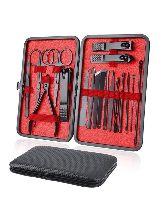 maycreate Manicure Set For Women Men Stainless Steel Professional Pedicure Kit Nail Clipper For Manicure Kit & Eyebrow Grooming Kit Nail Care Tool Kit With Storage Case 18Pcs - Image 1