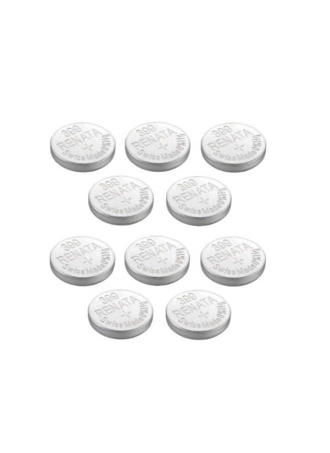 Renata - 10 Pieces Watch Batteries 399/SR927W Swiss Made Silver 1.55 V - Image 1