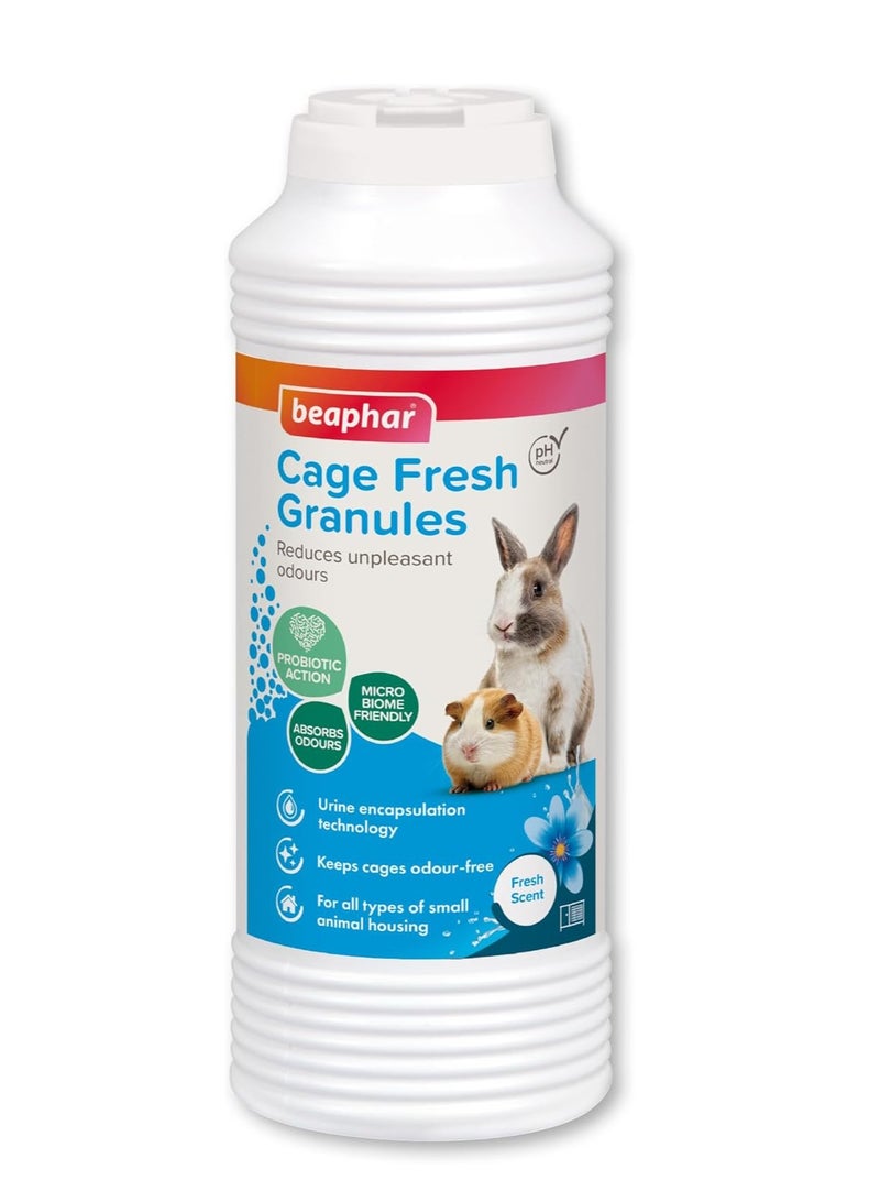 بيفار حبيبات Cage Fresh لأقفاص الحيوانات والأقفاص تمتص الروائح وتحافظ على الأقفاص طازجة لفترة أطول وتستخدم البروبيوتيك لاحتجاز الروائح وتدميرها برائحة منعشة 600 جرام - Image 1