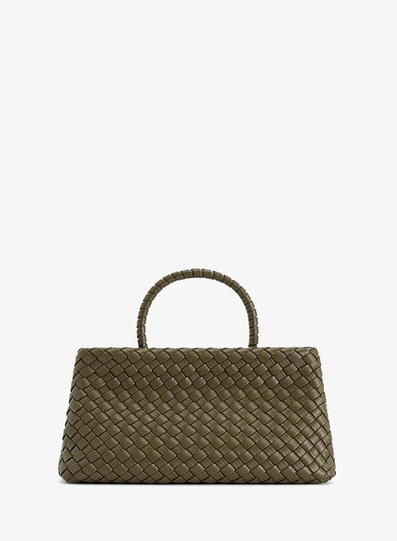 Jw Pei Dark olive Elora Woven Mini Bag for Women | Best Price UAE
