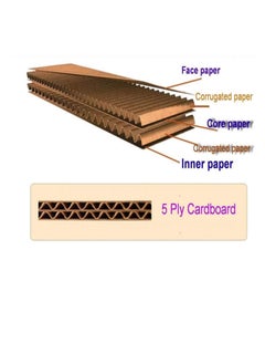 UHcom UHcom Heavy Duty Carton Box 55 x 55 x 70cm - 5 Ply Core - Good Protection for Your Valuable Items - UAE (Pack of 3)  - Image 3