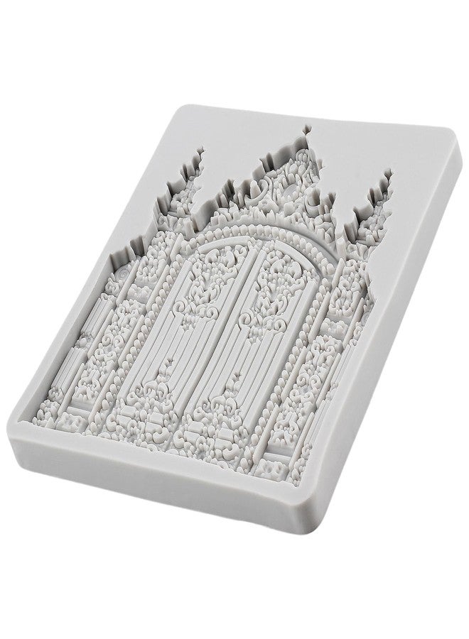 YANQINMS Castle Gate Silicone Molds Castle Fondant Mold For Cake Decorating Cupcake Topper Chocolate Gum Paste Candy Polymer Clay - Image 3