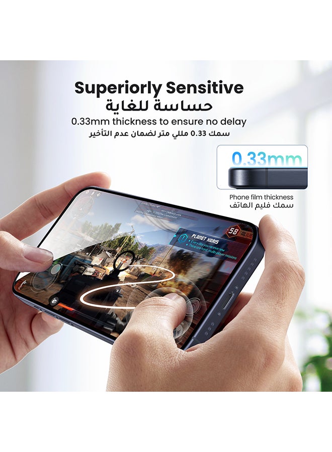 يو جرين واقي شاشة خصوصية أيفون 15 برو, سهل التركيب مع إطار محاذاة, مضاد للسقوط ومضاد للخدش, صديق للحافظة, 28 درجة مضاد للتجسس وبصمات الأصابع - Image 5