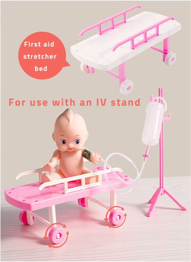 65 قطعة مجموعة أدوات طبيب الأطفال الوردية ، ألعاب تمثيلية مع سماعة الطبيب العاملة وحقيبة حمل المعطف للعب الأدوار الطبية لعبة تعليمية مجموعة لعب الطبيب للأولاد والبنات من عمر 3 سنوات فما فوق - Image 5