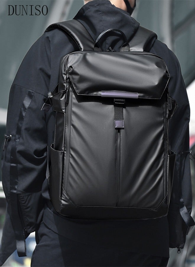 DUNISO 17.3 Inch Expandable Laptop Bag with Multi Compartment Lightweight Handbag Travel Backpack Water-Resistant Dust-proof Shoulder Bag with Dry and Wet Separation Bag and Helmet Basketball Pocket  - Image 2