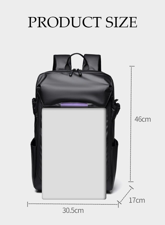 DUNISO 17.3 Inch Expandable Laptop Bag with Multi Compartment Lightweight Handbag Travel Backpack Water-Resistant Dust-proof Shoulder Bag with Dry and Wet Separation Bag and Helmet Basketball Pocket  - Image 4