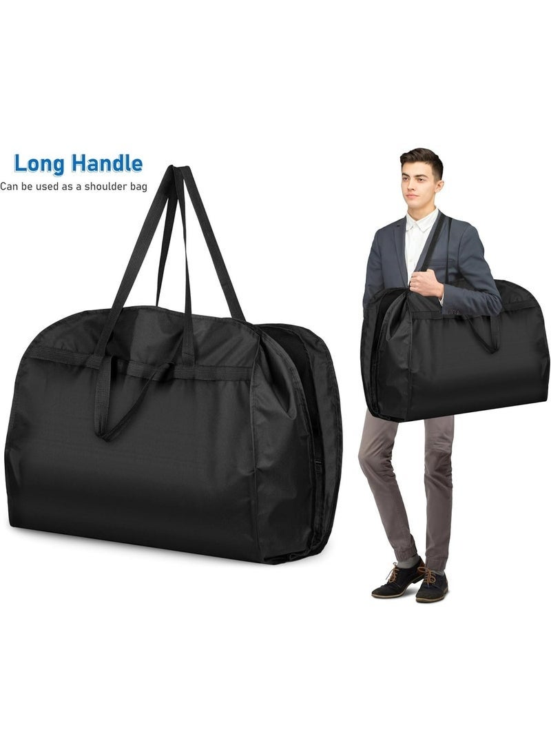 TDAO 4-hand hanging garment bag, heavy-duty travel clothing bag, garment cover with transparent window, EVA outer bag, closet and travel dust cover. Equipped with a padded suit bag for use in wardrobes, with pockets. Suit set for shirts, coats, and dresses. Garment bag. Super-thick suit and formal wear set for hanging. Environment-friendly breathable suit bag. Garment cover. Storage-use garment cover. Suit, shirt, T-shirt, and jacket. Suitable for both adults and children. - Image 3