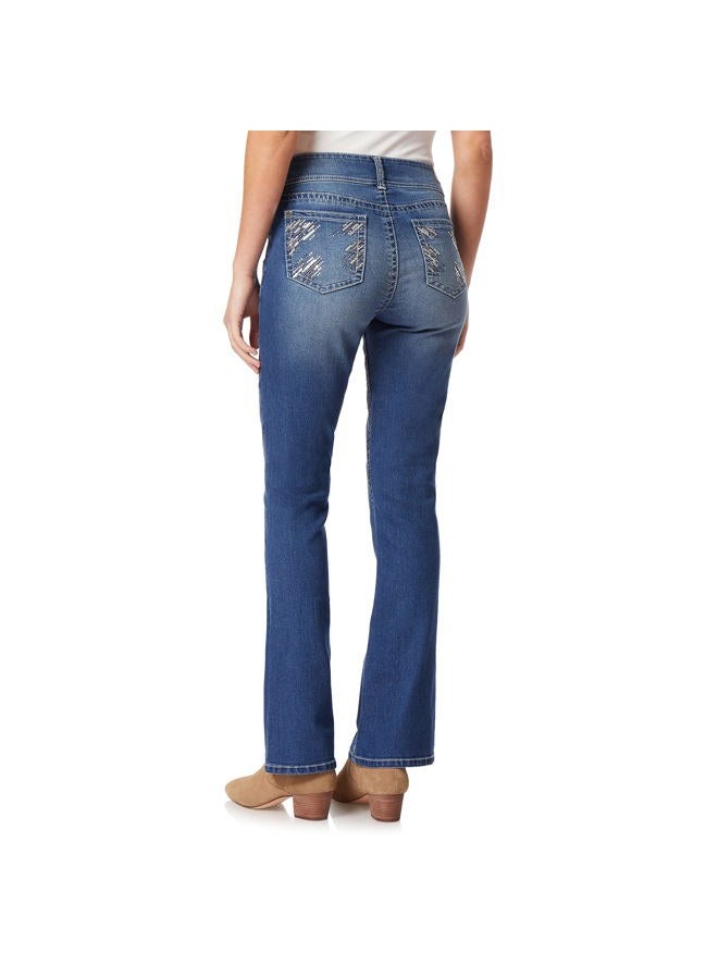 Wallflower Women's InstaStretch Bling Luscious Curvy Bootcut Jeans, Ellery, 5 - Image 2