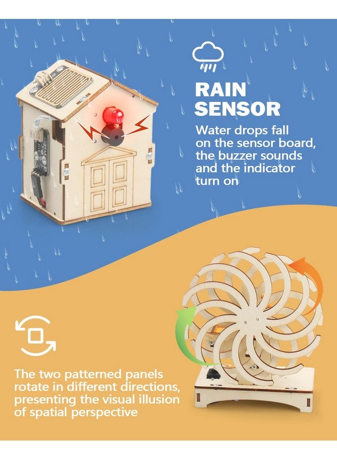 Poraxy 6 In 1 Stem Toys For Kids Ages 8-12, Stem Kits, 3D Wooden Puzzles, Educational Science Projects Building Model Kits, Birthday Gifts For Boys And Girls Ages 7 8 9 10 11 12 13 Years Old - Image 3