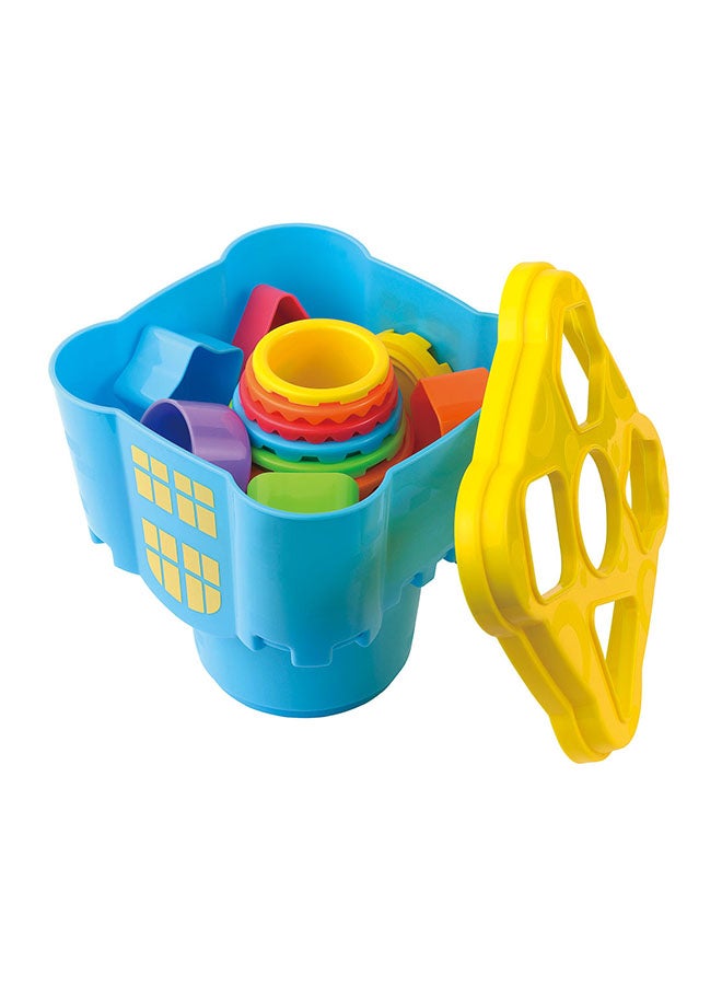 Little Learners Castle Stacking Cups - Stack And Sort Colors, Sizes, Numbers, 22 Inches Tall, 11-Piece Set