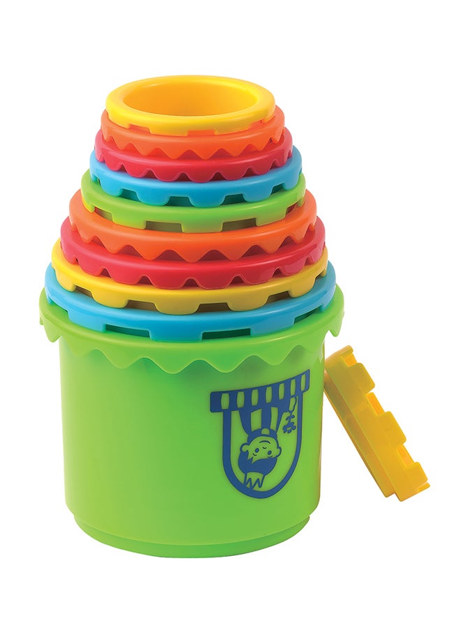 Little Learners Castle Stacking Cups - Stack And Sort Colors, Sizes, Numbers, 22 Inches Tall, 11-Piece Set