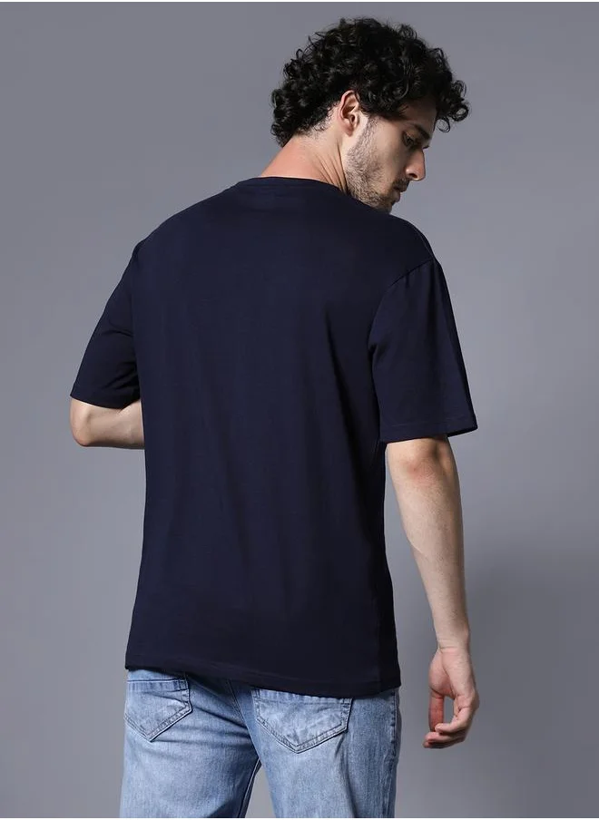 HIGH STAR Graphic Print Short Sleeve Relaxed Fit T-Shirt by Styli