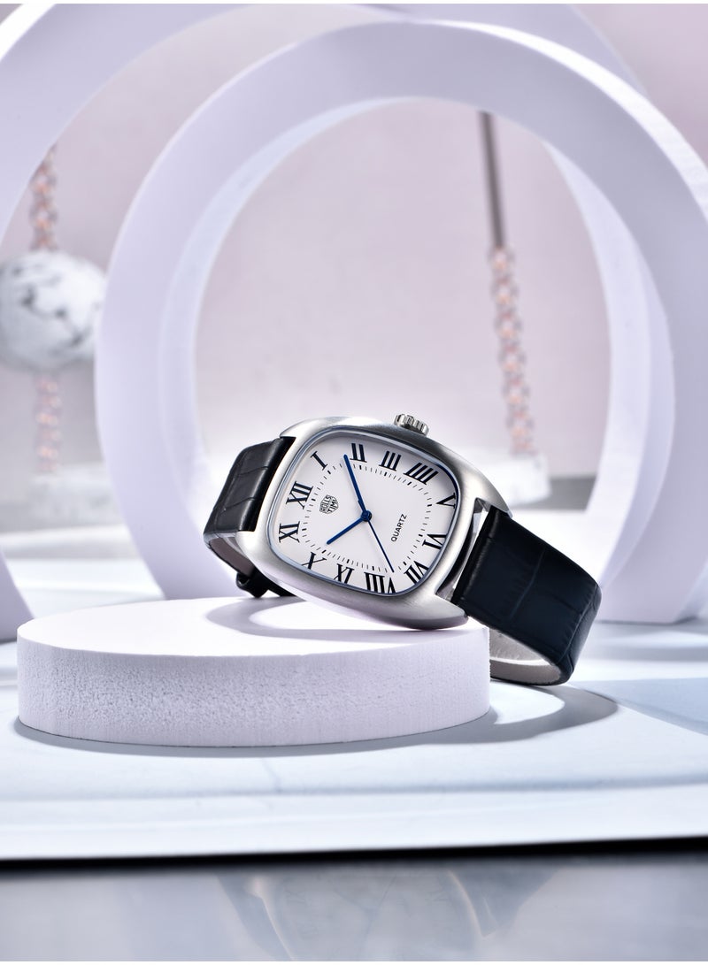 رولستيمي ساعة كوارتز أنيقة للرجال-قرص مميز ، سوار من جلد البولي يوريثان ، مظهر كلاسيكي وعصري ، آر تي 7904 - Image 3