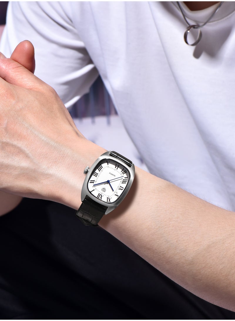 رولستيمي ساعة كوارتز أنيقة للرجال-قرص مميز ، سوار من جلد البولي يوريثان ، مظهر كلاسيكي وعصري ، آر تي 7904 - Image 2