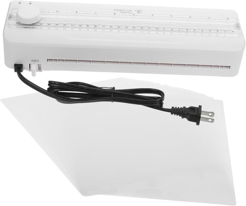 Tehaux Compact Laminator Machine 20 Sheets White Dual Temperature Hot Cold Laminating for Home Office - Image 1