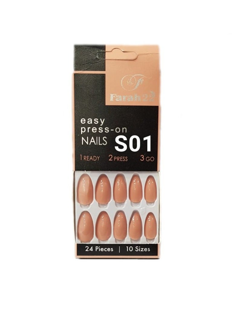Farah22 24-Piece False Nails
