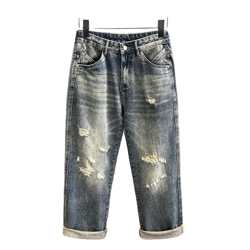 Unisex Classic Denim Jeans Loose Fit Daily Outdoor Wear - Image 5