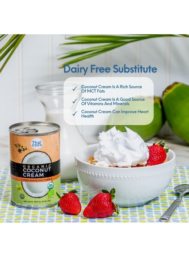 Thai Coco Organic Coconut Cream - Unsweetened - Image 2