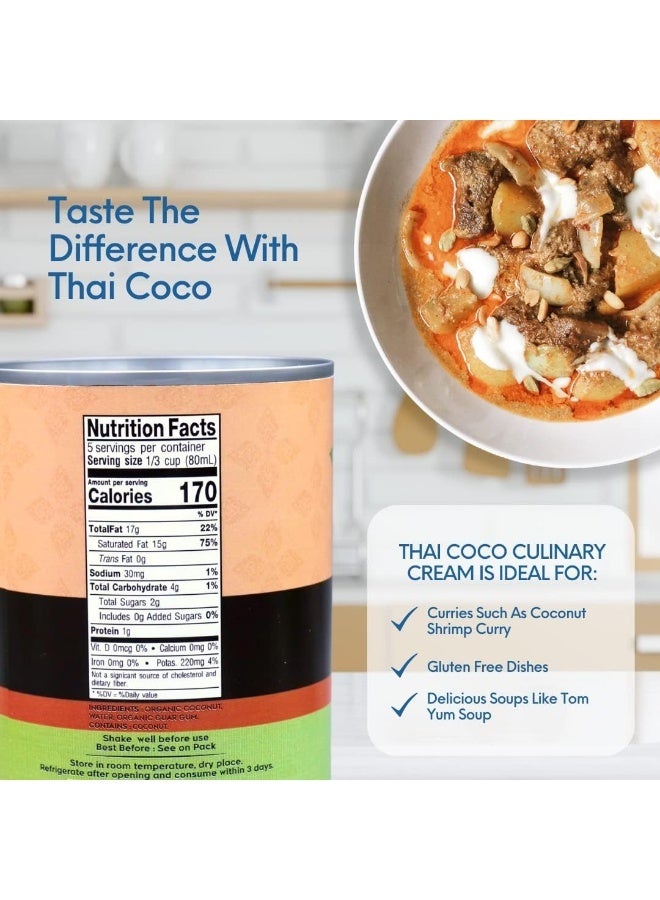 Thai Coco Organic Coconut Cream - Unsweetened - Image 4