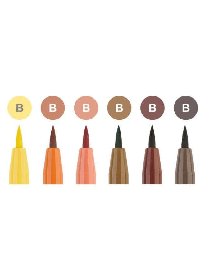 FABER-CASTELL Set Of 6 Pitt Artist Brush Pen Set – Terra Colors  - Image 3