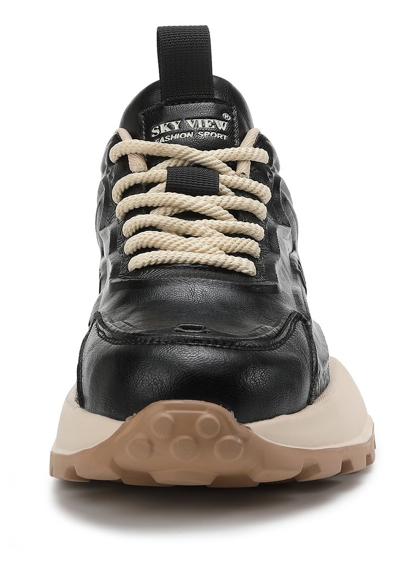 Sky View SKY VIEW Men Fashion Casual Shoes Mid Top Wide Hiking Sneakers Non-Slip Trekking Walking Shoes Running Shoes for Men with Arch Support  - Image 3