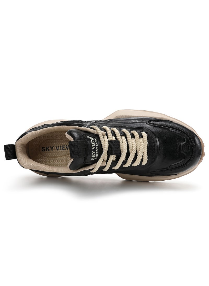Sky View SKY VIEW Men Fashion Casual Shoes Mid Top Wide Hiking Sneakers Non-Slip Trekking Walking Shoes Running Shoes for Men with Arch Support  - Image 5