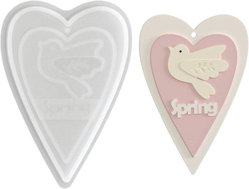 Multifunctional Silicone Mold for Creating Easter Heart Bird Pendant Ornament Craft Decors for Holiday Decoration Easter Mold - Image 4