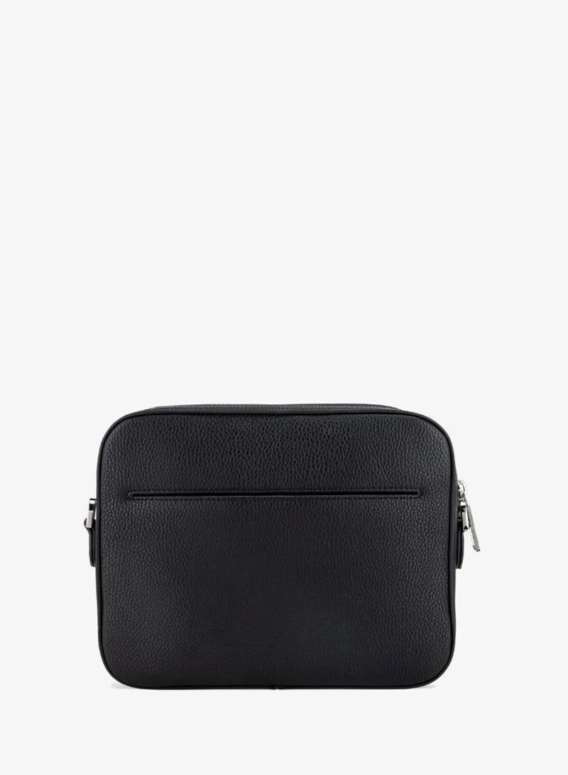 Veganologie  Maze Crossbody Bag in Black Made from 1.5 Bamboo Stems (with Silver Hardware) for Women | Best Price UAE