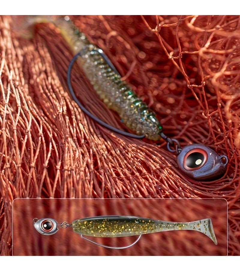 25pcs Glow in the Dark Fish Eye Fishing Lure Set 10g with Anti Snag Hooks for Bass Pike Snakehead Freshwater - Image 4