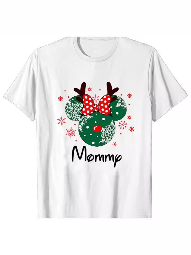Cross-border European and American Shopping T-shirt Parent-child T-shirt Foreign Trade T-shirt Holiday T European and American Mickey Minnie Family Matching T-shirt - Image 2
