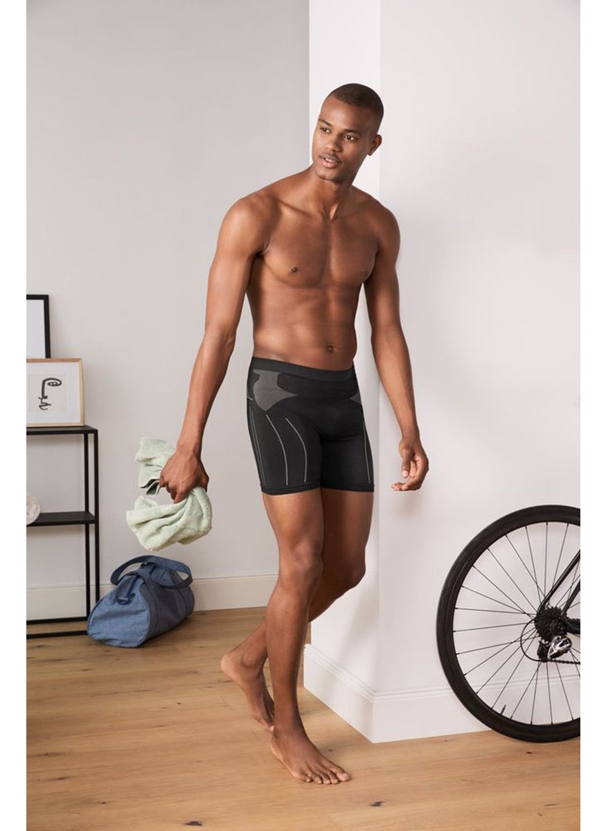 Tchibo Men Sportswear Fit Cycling Under Shorts, Black  - Image 1