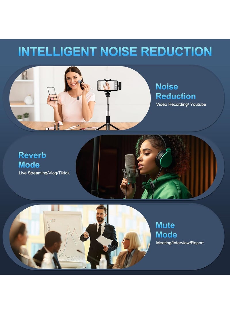 Wireless Lavalier Microphone for iPhone/Android Phone, Mini Lapel Microphone with Noise Cancelling, Portable Plug-Play USB C Clip-on Mic for Video Recording, Vlogging, Podcast, YouTube, Tiktok - Image 5