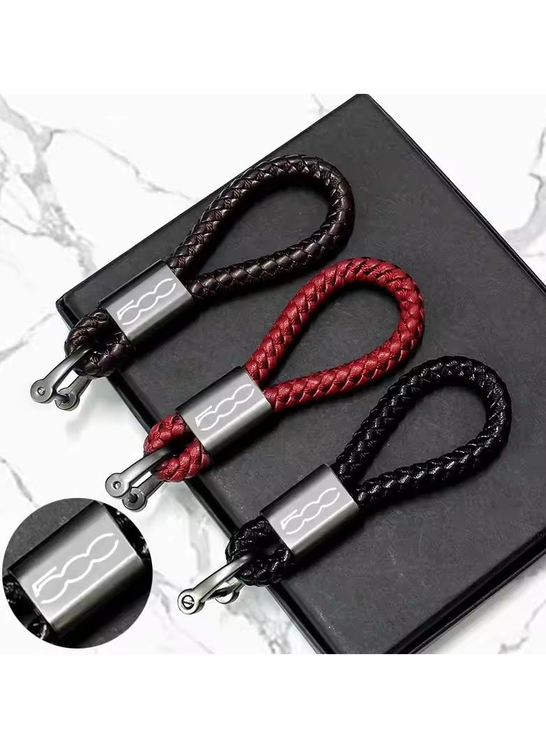 Goolsky Braided Lanyard Key Ring for Fiat, Metal, Custom Logo, Car Accessories, 500C, 500X, 500L, 500L, Abarth, High Quality  - Image 5