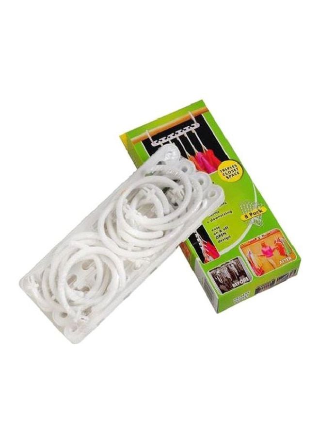 8-Piece Hook Hanger White