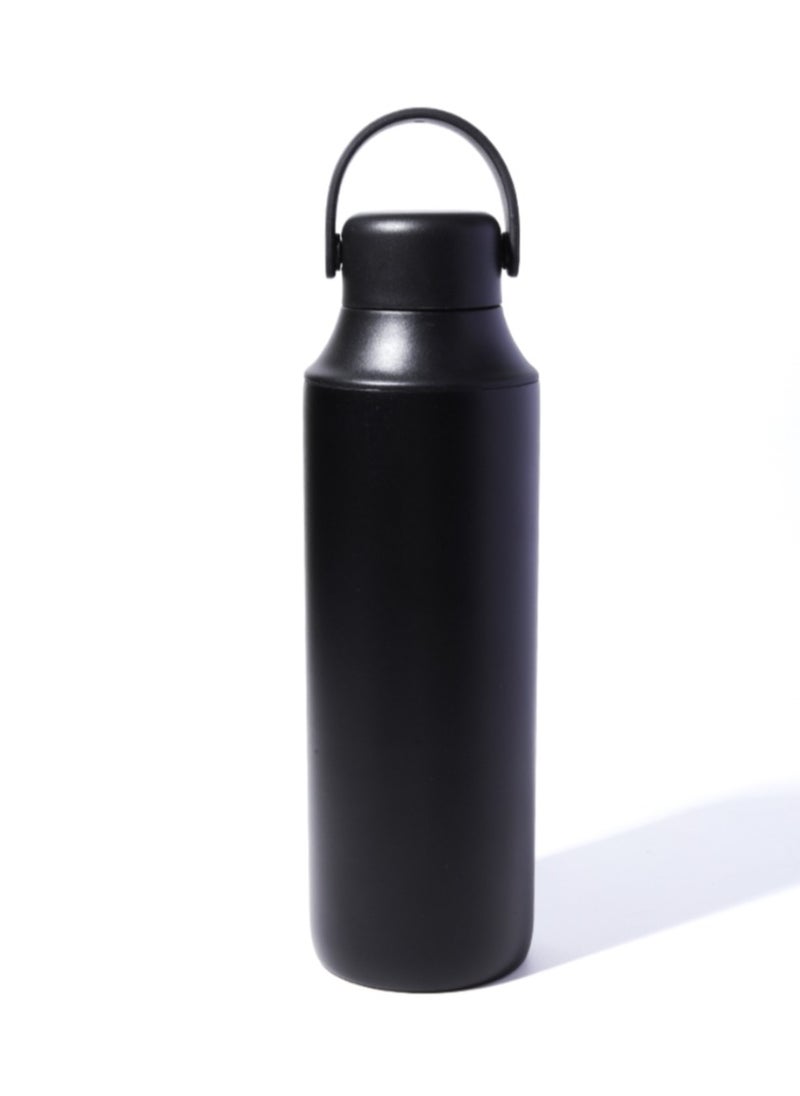 Botella - Botella 600ml Vacuum Flask for Sports Travel Gym 304 stainless steel inner and powder coating in the outer layer Black E70681 - Image 1