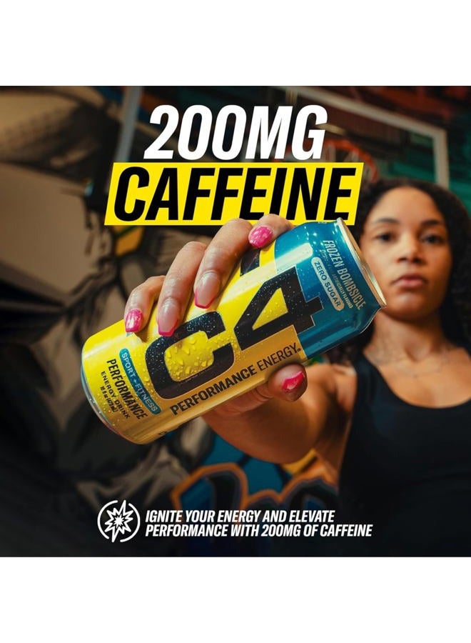C4 Cellucor C4 Sport + Fitness Performance Energy Drink Carbonated Pre-Workout Performance Beverage with Beta-Alanine Zero Sugar, Orange Slice Flavor, 473ml Cans, Pack of 12 - Image 3
