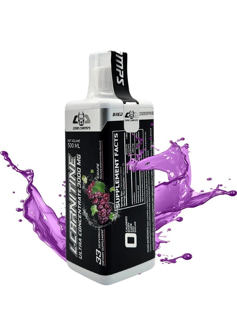 كور تشامبس إل-كارنيتين 3000 ملغ فعال حقًا (عنب) - Image 2